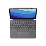 Logitech Combo Touch pro iPad Pro 11" (1., 2., 3.. gen), šedá - US INTL