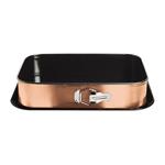 BerlingerHaus Forma s nepřilnavým povrchem 2v1 Rosegold Metallic Line, 39 x 27 x 7,5 cm