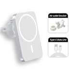1stCOOL Bezdrôtová magnetická nabíjačka QI do auta 15 W, biela, MagSafe