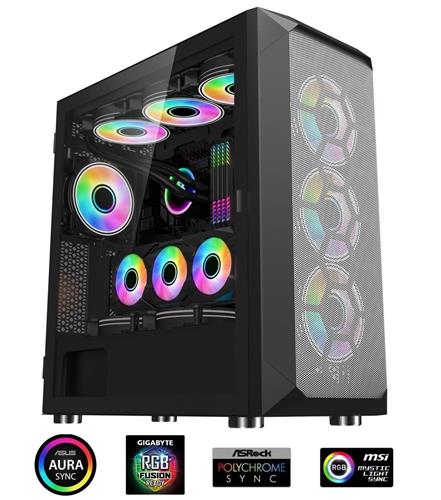 1stCOOL MiddleTower Wind Storm Black + sada ARGB