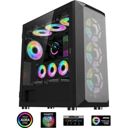 1stCOOL MiddleTower Wind Storm Black + sada ARGB