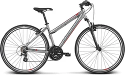 2018 KROSS 28" EVADO 2 dámský vel.17" - silver/red matt