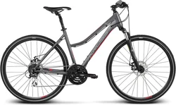 2018 KROSS 28" EVADO 4 dámský vel.17" - graphite/pink matt