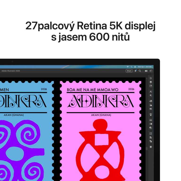 27" displej Apple Studio - Sklo s nanotextúrou - Stojan s nastaviteľným sklonom a výškou