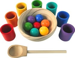2Kids Toys Dúhové guličky a poháriky, 7 farieb