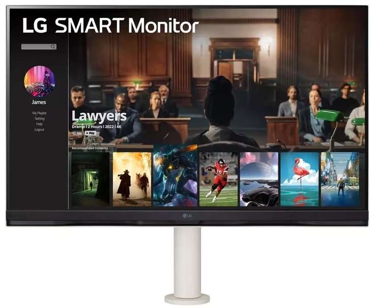 31,5" LCD monitor LG Smart 32SQ780S-W White