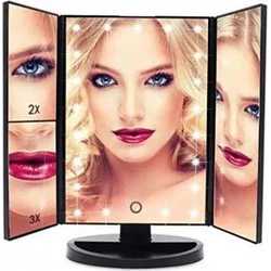 3D zväčšovacie zrkadlo iMirror s LED osvetlením, čierne