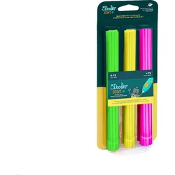 3Doodler náplň ECO-PCL pre 3D pero Start+ 75ks - neónová (zelená, žltá, ružová)