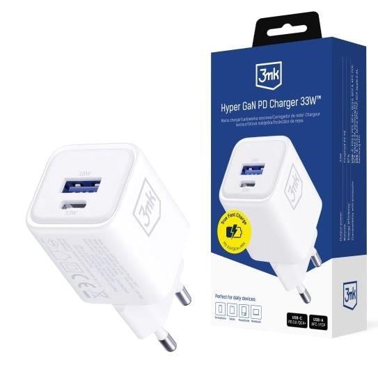 3mk Hyper Charger PD 33 W GaN, bílý