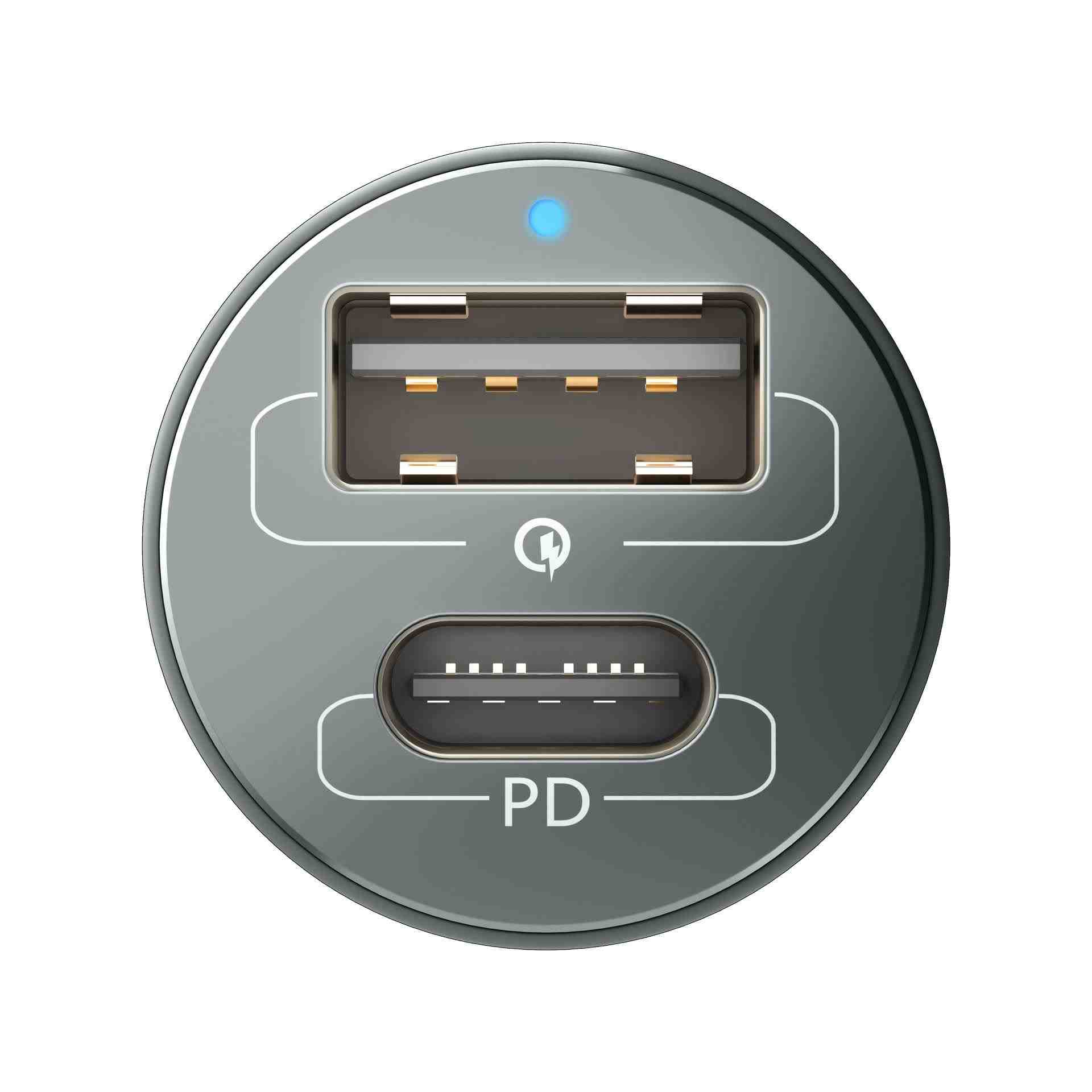 3mk nabíjačka do auta - Hyper nabíjačka do auta 100 W, 1x USB + 1x USB-C (PD)