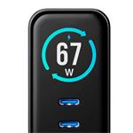 3mk napájecí adaptér InCharge Lumin PD 67W QC4+ PPS AFC FCP SCP 1A2C TFT Display Black/Grey