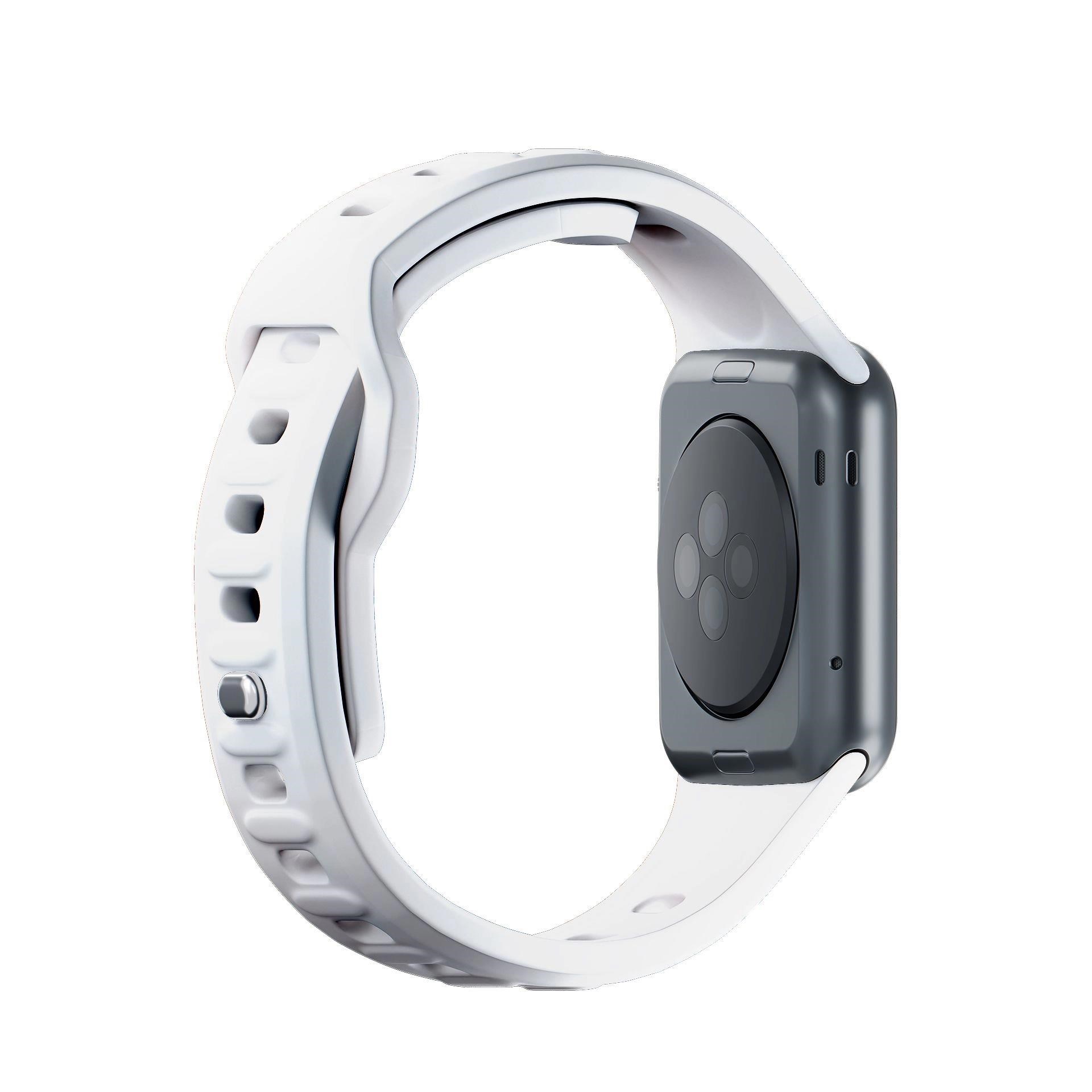 3mk Silikónový remienok pre Apple 42/44/45/49 mm White