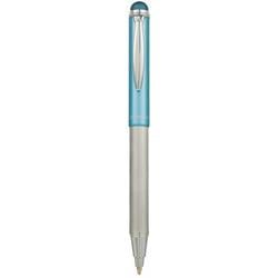 46616 Kuličkové pero "Telescopic Metal Stylus", modrá, 0,24 mm, teleskopické, kovové, světle modré t