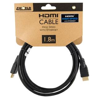 4World kabel HDMI High Speed s Ethernet (v1.4), 1.8m