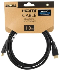 4World kabel HDMI High Speed s Ethernet (v1.4), 1.8m