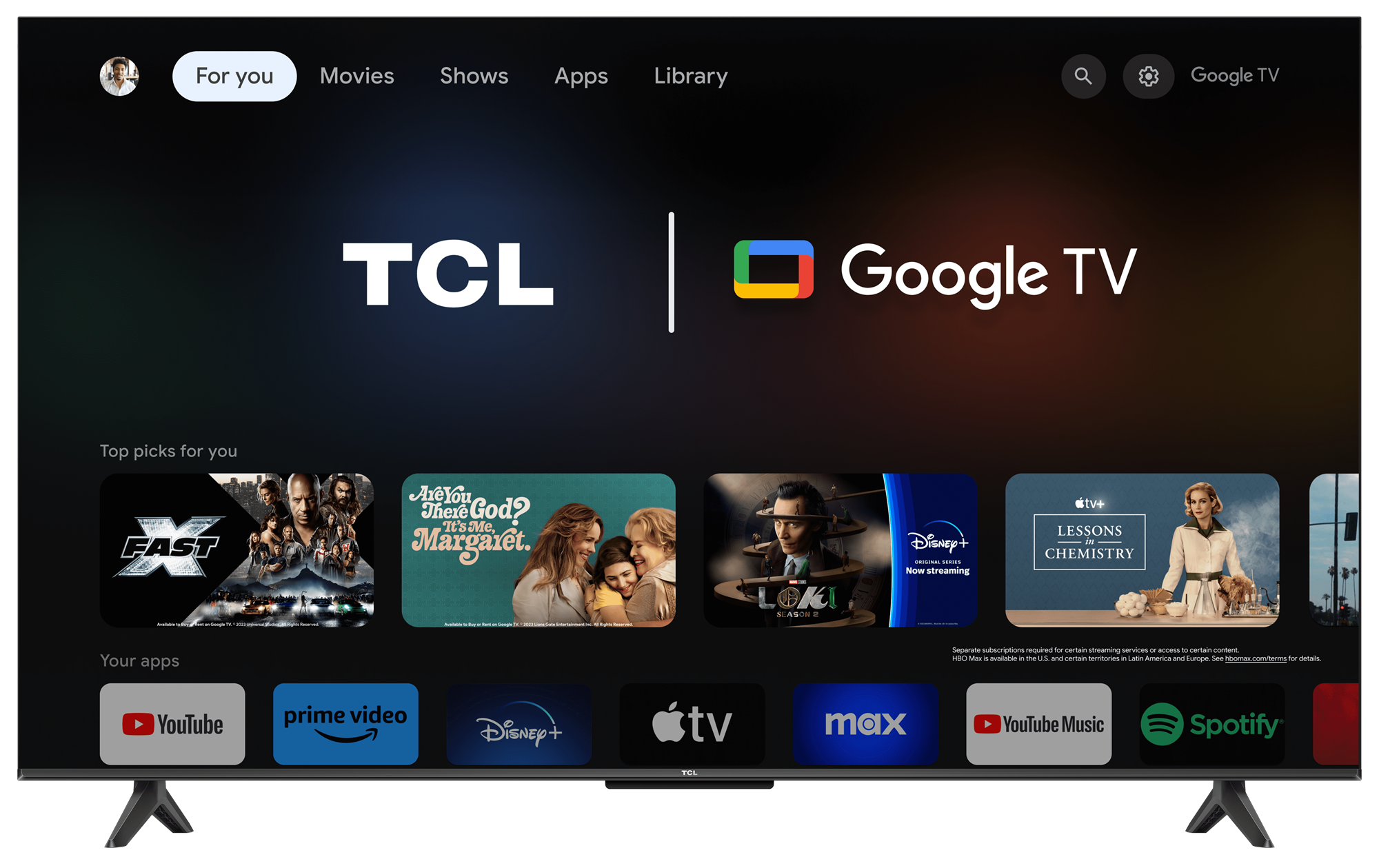 50" TCL 50V6B