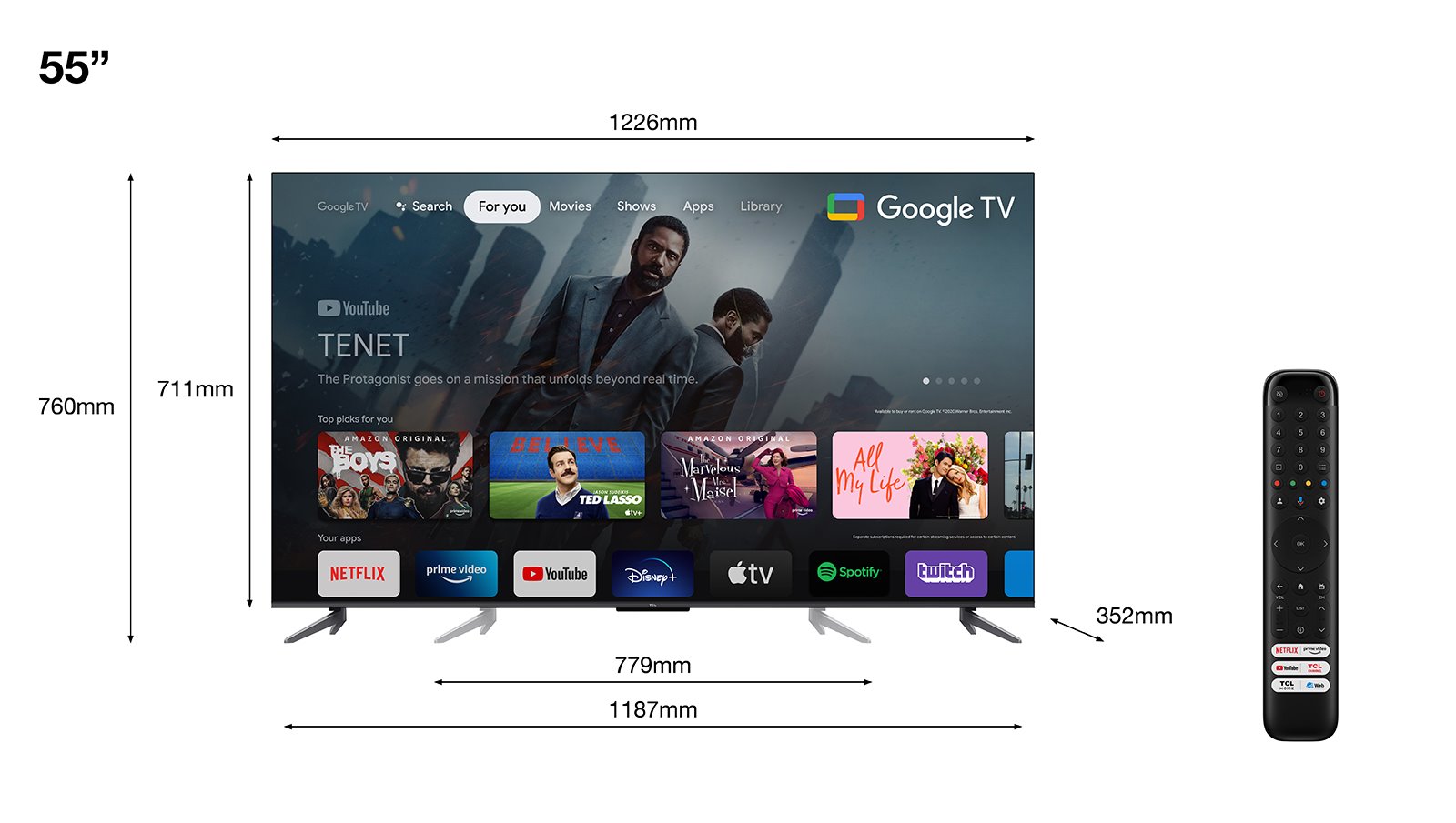 55" TCL 55C645
