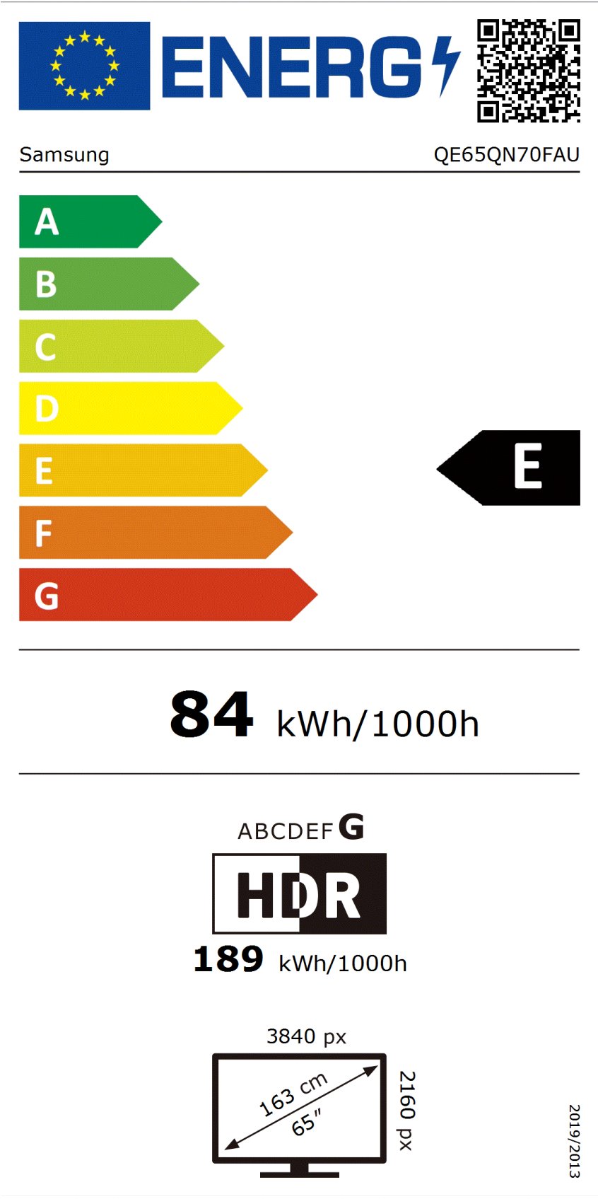 65" SAMSUNG QE65QN70F EU (2025)