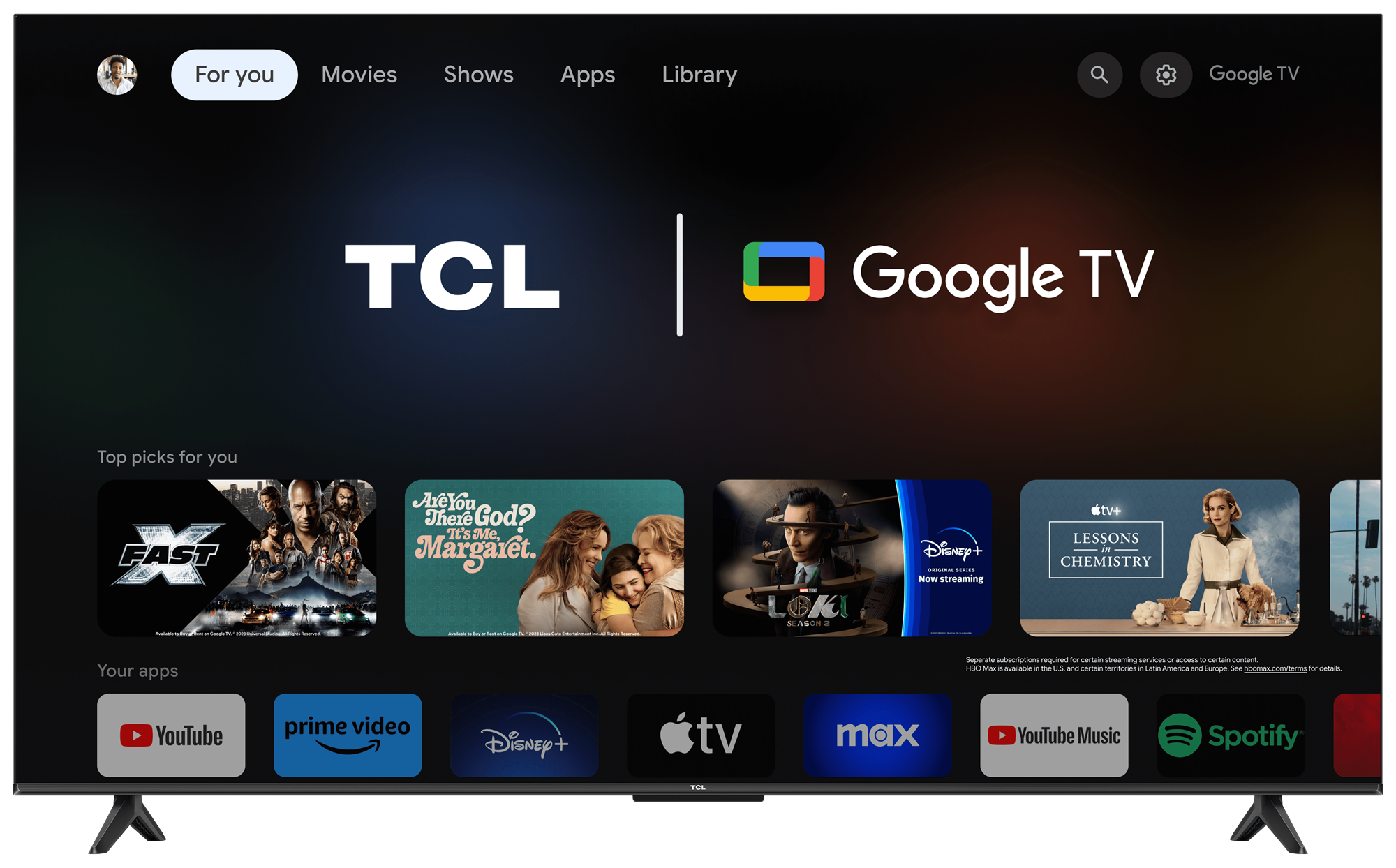 65" TCL 65V6B
