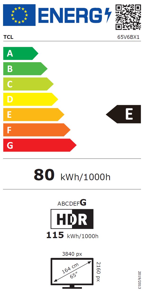 65" TCL 65V6B