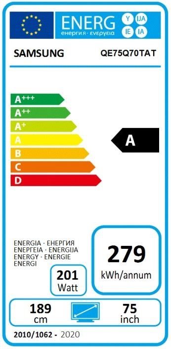 75" Samsung QE75Q70T (UHD) QLED 2020