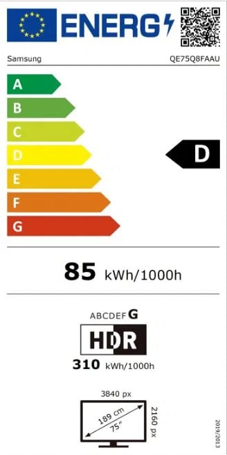 75" SAMSUNG QE75Q8F (2025)