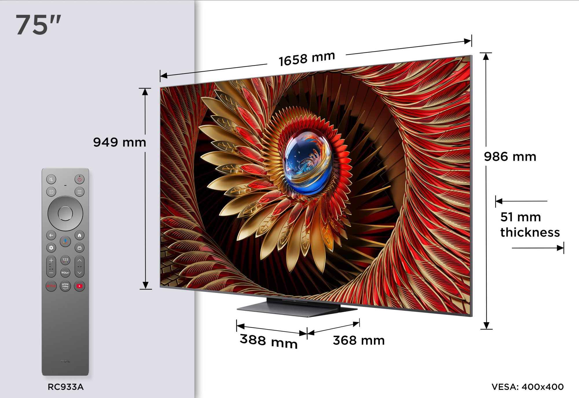 75" TCL 75C8K