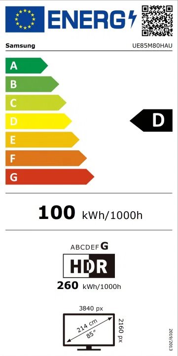 85" SAMSUNG UE85M80H (2026)