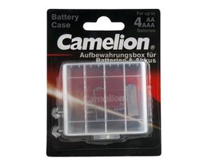 Camelion transparentní pouzdro pro 4x AA/AAA baterie - blistr