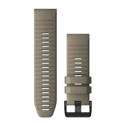 Garmin Řemínek pro fenix6X - QuickFit 26 mm, silikonový, béžový, černá přezk