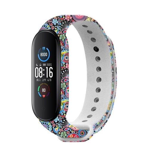 Rhinotech řemínek pro Xiaomi Mi Band 6 černá - motiv karneval