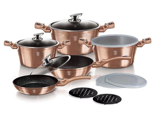 BerlingerHaus 13dílná sada nádobí Rosegold Metallic Line