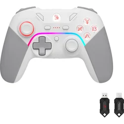 A4tech Bloody GPW70, gamepad, RGB, duálny režim 2,4G+USB, biely