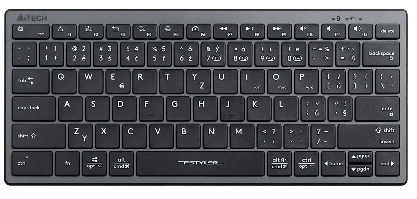 A4Tech FBX51C, sivá, CZ/SK