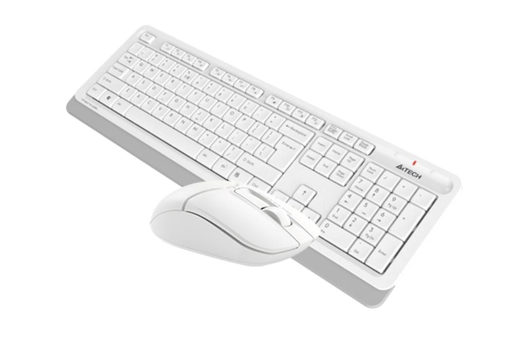A4tech FG1012, bezdrátový kancelářský set klávesnice s myší, bílá