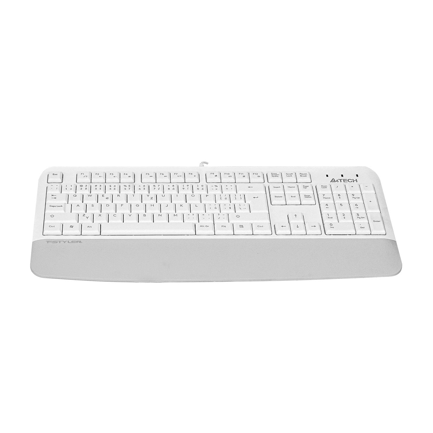 A4tech FK20 FStyler, multimediálna kancelárska klávesnica, CZ/US, USB, biela
