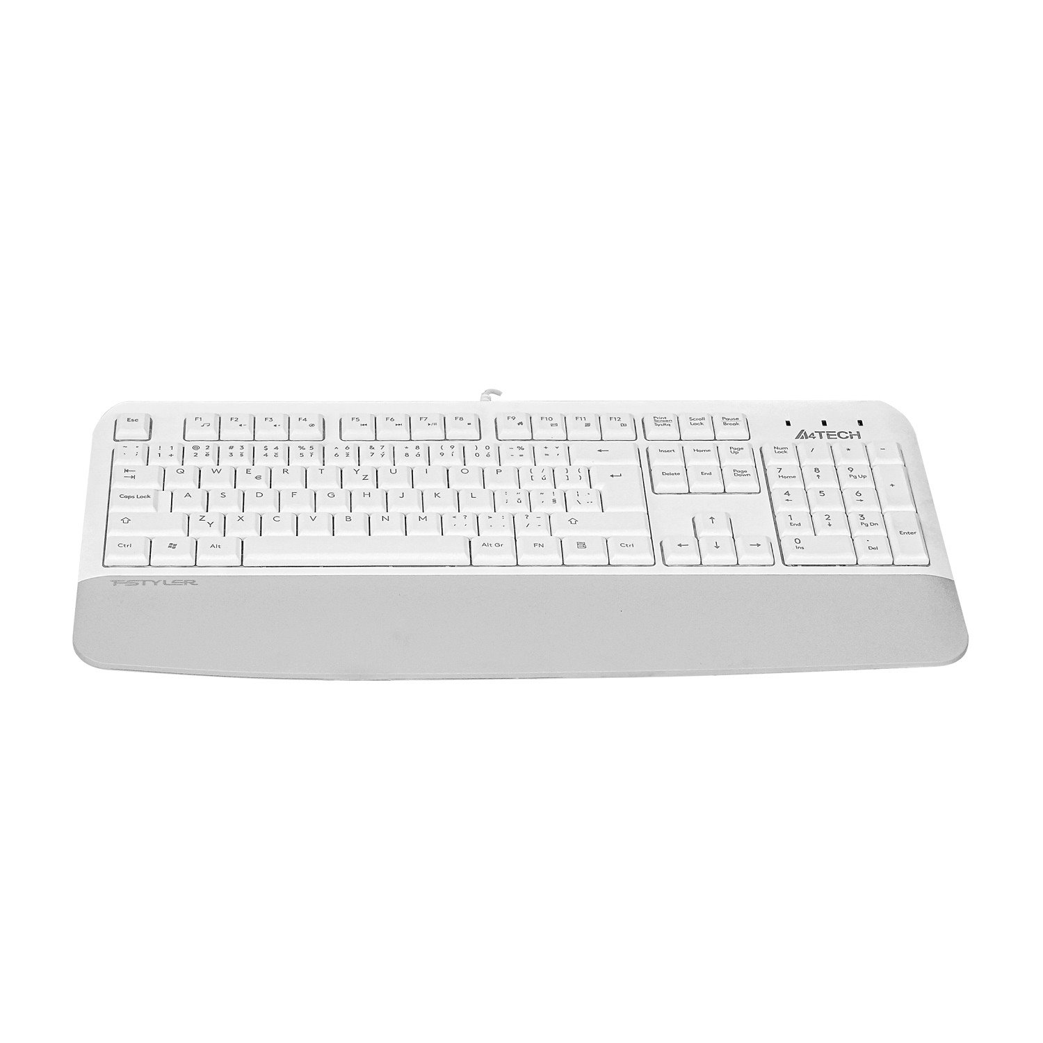A4tech FK20 FStyler, multimediálna kancelárska klávesnica, CZ/US, USB, biela