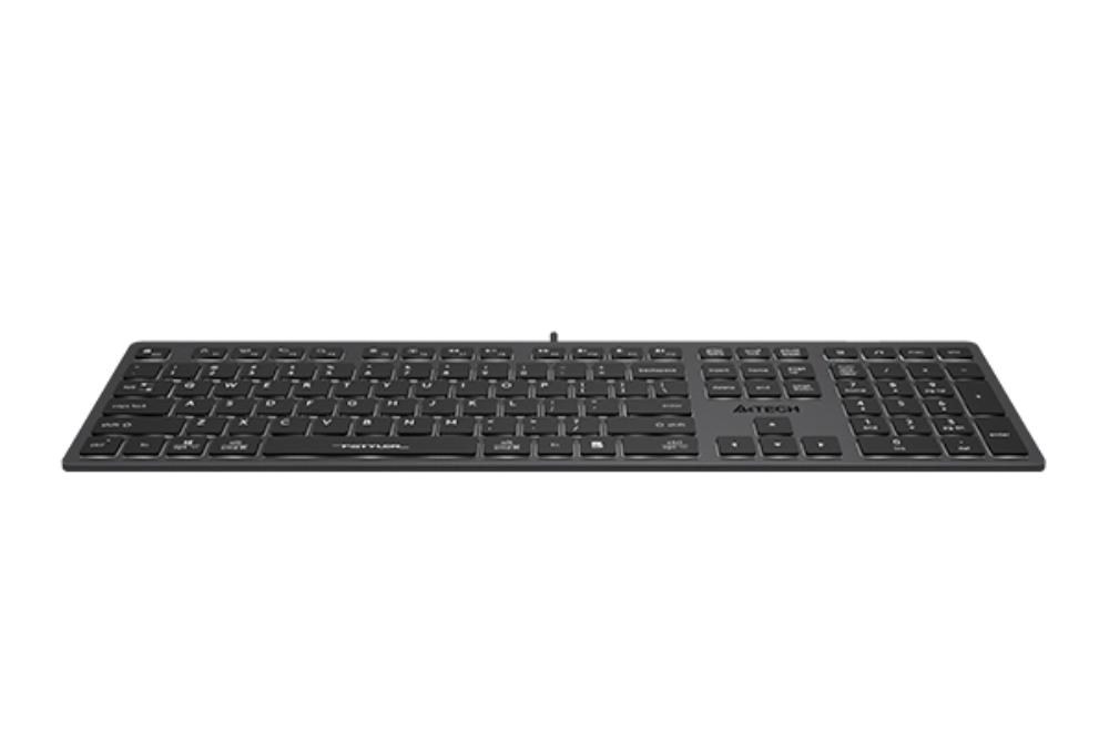 A4Tech FX60, (bílé podsvícení), šedá, CZ/SK