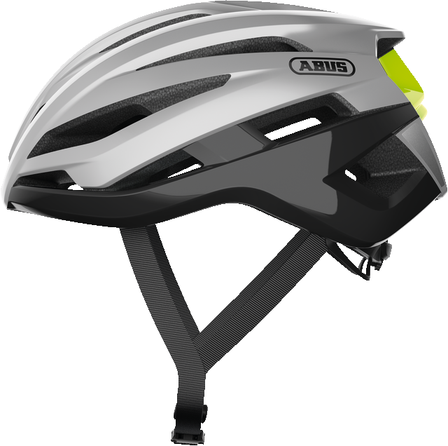 Abus StormChaser lesklá strieborná veľkosť M (52-58)