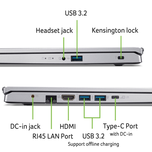 Acer Aspire 3 15 Pure Silver (A315-44P-R0T7) (NX.KSJEC.004)