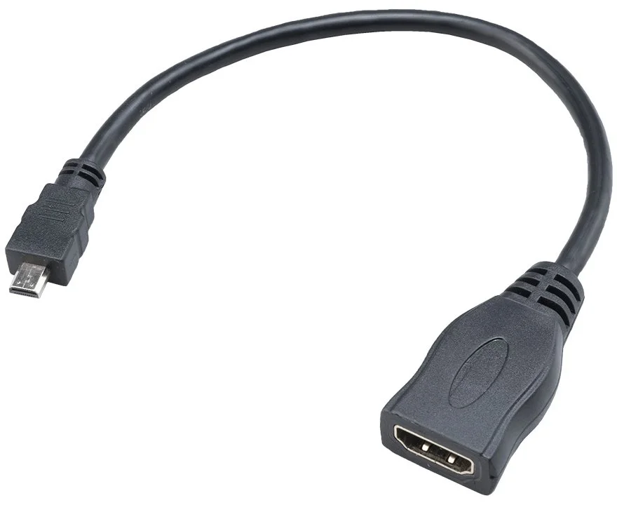 Adaptačný kábel AKASA HDMI na micro HDMI, 25 cm