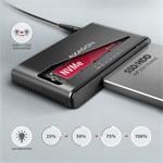 Adaptér AXAGON ADSA-CC USB-C 10Gb/s pre M.2 NVMe + SATA