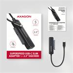 Adaptér AXAGON ADSA-FP2C USB-C 5Gb/s - SATA 6G 2,5" SSD/HDD SLIM