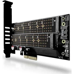 Adaptér AXAGON PCEM2-D PCIe NVMe+NGFF M.2