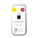 Adaptér Baseus microUSB na USB-C čierny