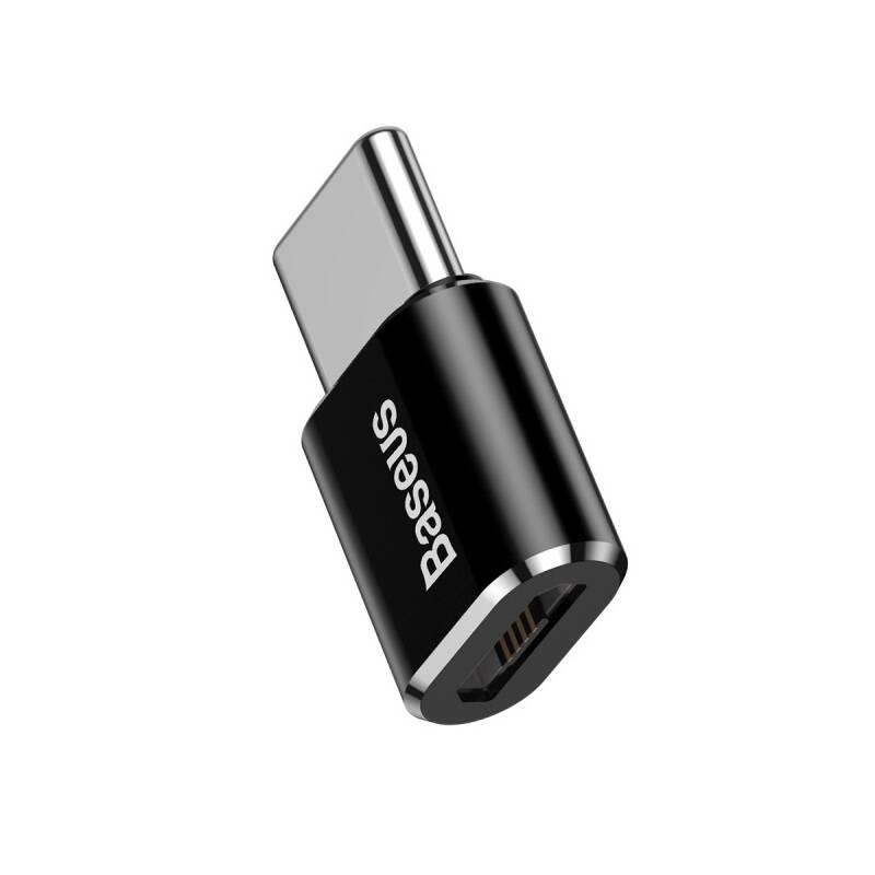 Adaptér Baseus z microUSB na USB-C černý