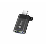 ADAPTÉR iPEAX OTG USB-C / USB-A (samica) ČIERNY