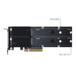 Adaptér M.2 SSD M2D20 od spoločnosti Synology