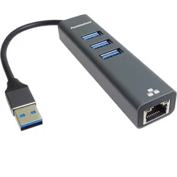 Adaptér PremiumCord USB-A na gigabitový 10/100/1000Mbps + 3x konektor USB3.0