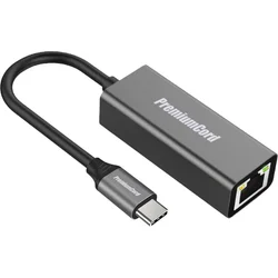 Adaptér PremiumCord USB-C na gigabitový konektor RJ45 10/100/1000Mbps
